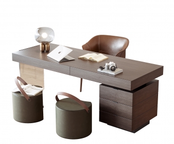 Modern Computer Desk And Chair-ID:476062068