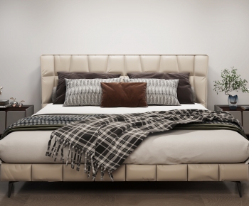 Modern Double Bed-ID:867995023