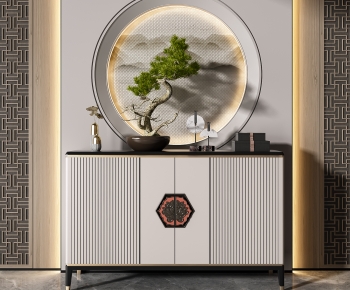 New Chinese Style Entrance Cabinet-ID:210561043