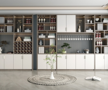 New Chinese Style Wine Cabinet-ID:483937984