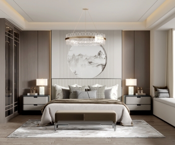 New Chinese Style Bedroom-ID:718799115