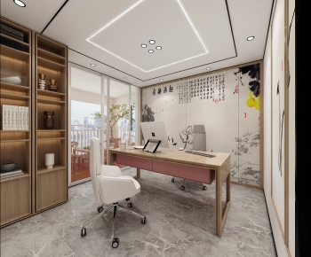 New Chinese Style Manager's Office-ID:383379943