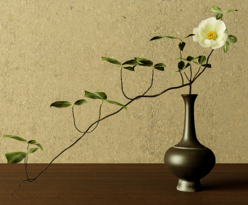 新中式白色牡丹花艺花瓶-ID:526832107