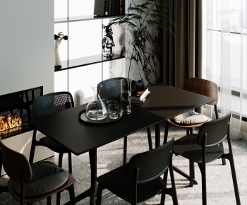 Modern Dining Table And Chairs-ID:498820077