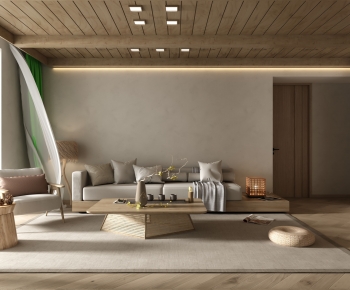 Wabi-sabi Style A Living Room-ID:379981041