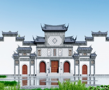 中式入口大门 建筑文明遗迹-ID:530179982