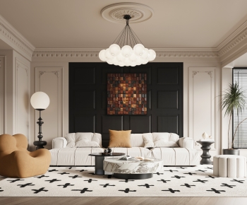 French Style A Living Room-ID:383306989