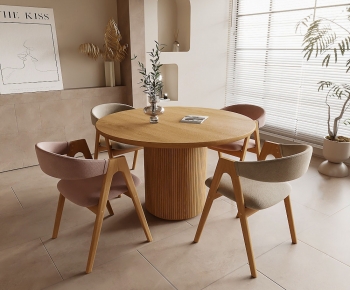 Wabi-sabi Style Dining Table And Chairs-ID:250550035