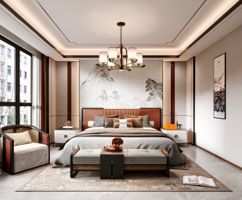 New Chinese Style Bedroom-ID:469130999