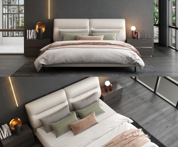 Modern Double Bed-ID:511060005