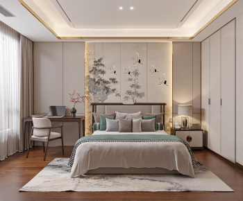 New Chinese Style Bedroom-ID:292304999