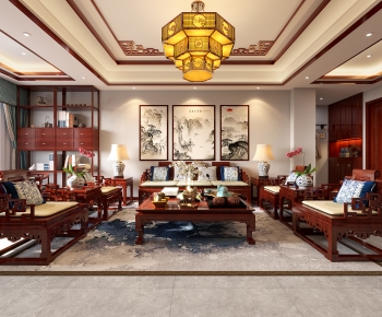 Chinese Style A Living Room-ID:110740726