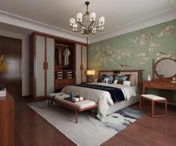 New Chinese Style Bedroom-ID:922641997