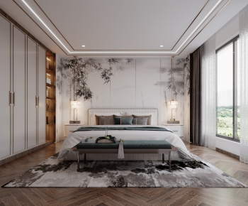 New Chinese Style Bedroom-ID:281826027