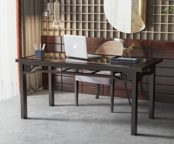 New Chinese Style Computer Desk And Chair-ID:103060968