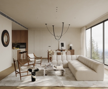 Wabi-sabi Style A Living Room-ID:445283894