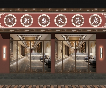 New Chinese Style Facade Element-ID:390329464