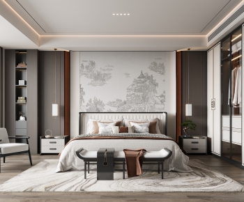 New Chinese Style Bedroom-ID:729469064