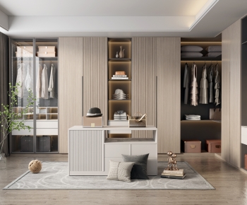 Modern Clothes Storage Area-ID:550710927