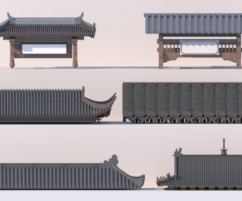 New Chinese Style Building Component-ID:331192024