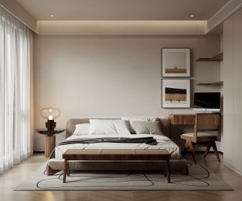 Wabi-sabi Style Bedroom-ID:106940344