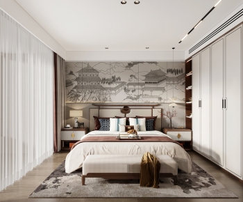New Chinese Style Bedroom-ID:461349019