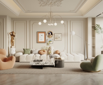 French Style A Living Room-ID:848476894