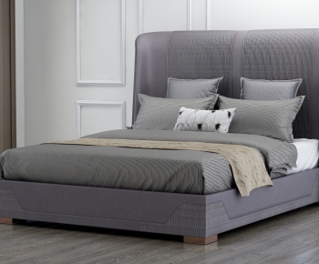 Modern Double Bed-ID:866797923
