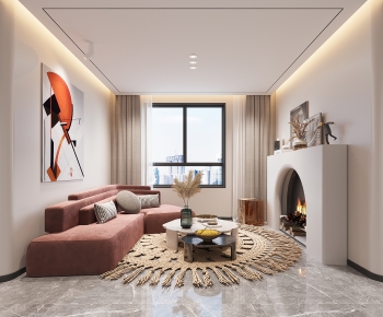 Modern A Living Room-ID:401218897