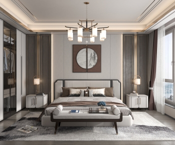 New Chinese Style Bedroom-ID:965512991