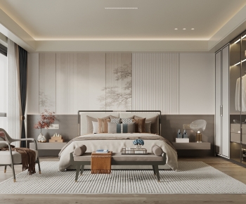 New Chinese Style Bedroom-ID:526870019