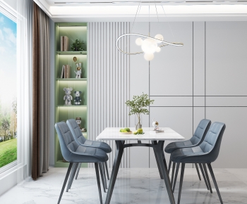 Modern Dining Table And Chairs-ID:375597008