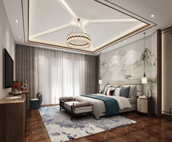 New Chinese Style Bedroom-ID:945888042