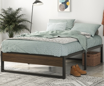 Modern Double Bed-ID:771467926