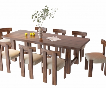 Modern Wabi-sabi Style Dining Table And Chairs-ID:604939943