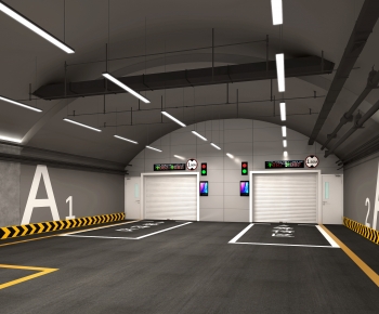 Modern Underground Parking Lot-ID:457911016