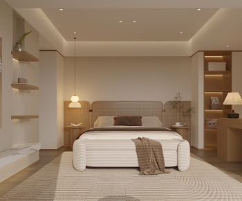 Wabi-sabi Style Bedroom-ID:424521925