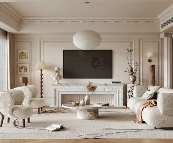French Style A Living Room-ID:136012089
