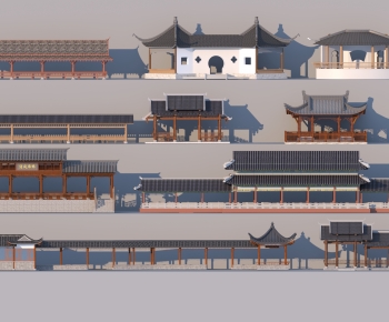 New Chinese Style Building Component-ID:963241105