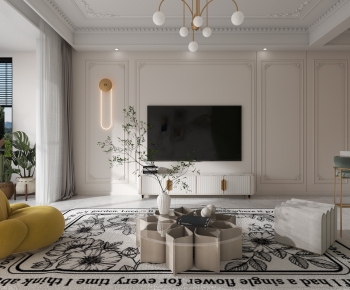 French Style A Living Room-ID:648701288