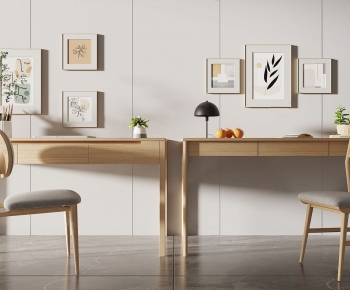 Nordic Style Computer Desk And Chair-ID:259840973