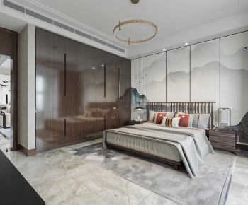 New Chinese Style Bedroom-ID:607764965