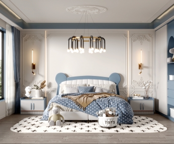 French Style Boy's Room And Son's Room-ID:665358076