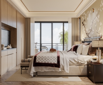 New Chinese Style Bedroom-ID:994294888