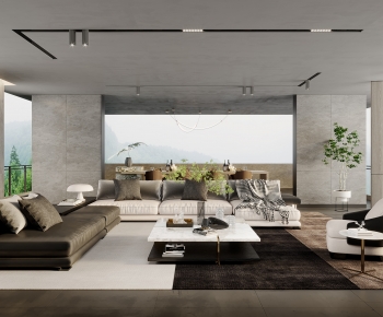 Modern A Living Room-ID:952121971