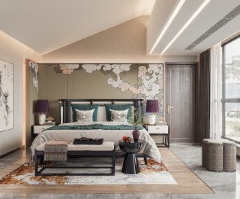 New Chinese Style Bedroom-ID:994389153