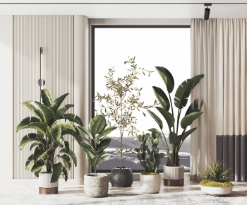 Modern Potted Green Plant-ID:730106122