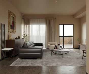 Wabi-sabi Style A Living Room-ID:650939941
