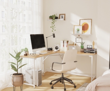  Computer Desk And Chair-ID:769237044