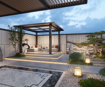 New Chinese Style Courtyard/landscape-ID:662659889